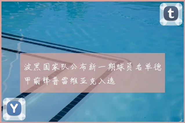 波黑国家队公布新一期球员名单德甲前锋普雷维亚克入选